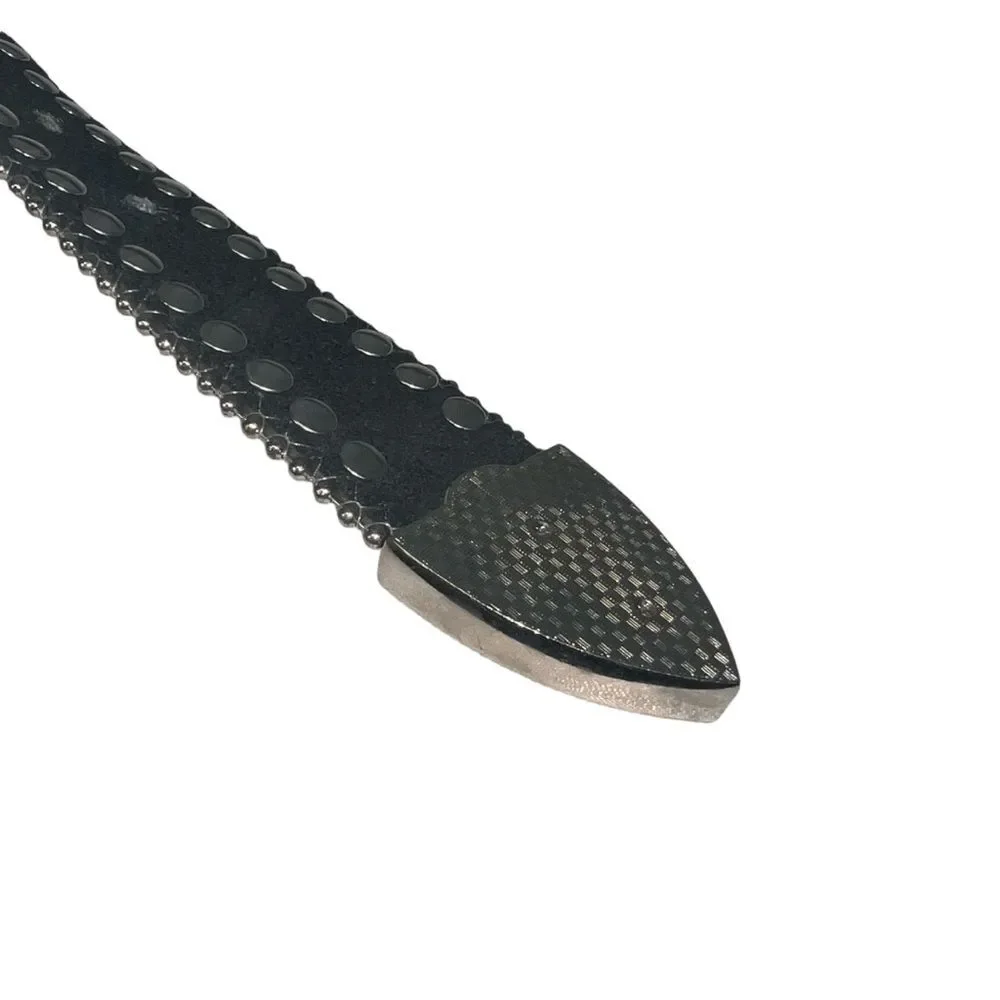 Blazin Roxx Black Studded Concho Belt Belt Women’s Medium Embellished Silver